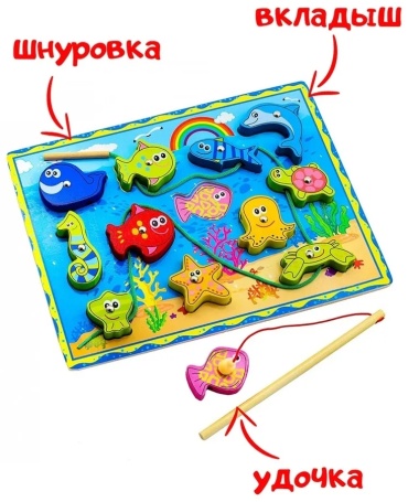 Удочки и спиннинги Wooden Toys Магнитная рыбалка мультиколор