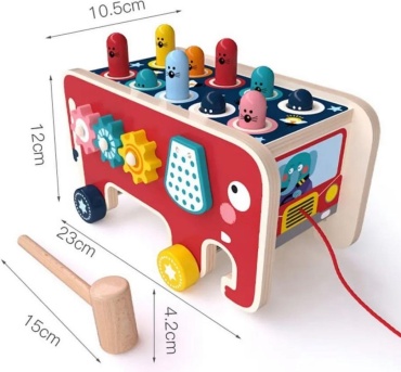 Wooden Toys бизиборд 4 в 1 Слоник JHTOY-523