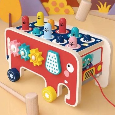 Wooden Toys бизиборд 4 в 1 Слоник JHTOY-523