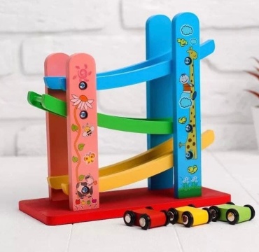 Wood toys Машинки на горке 722416, дерево, мультиколор