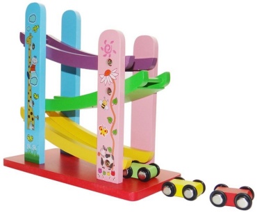 Wood toys Машинки на горке 722416, дерево, мультиколор